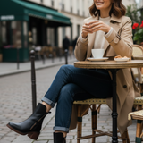 Valorine | Botine elegante din piele ecologică cu toc confortabil