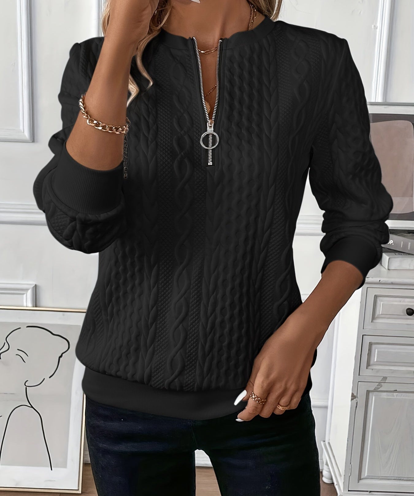 Flavia – Pulover Chic Tricotat