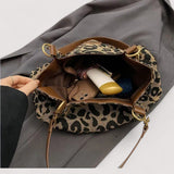 Lévrier – Geantă shopper din pânză cu imprimeu leopard