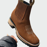 Ankica - Botine din piele ecologică de cowboy