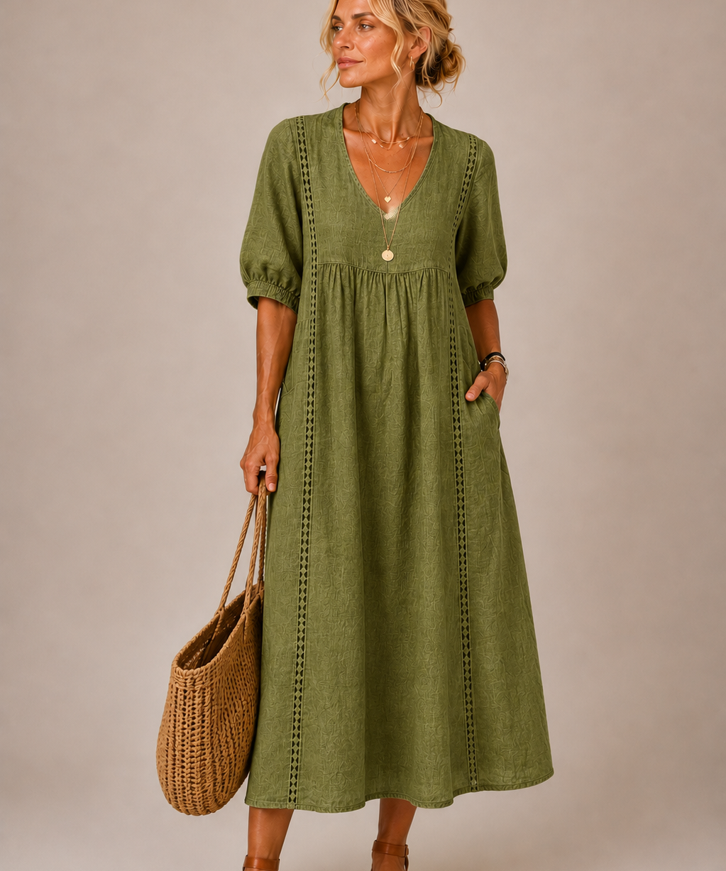 Oana – Rochie Midi cu Volane