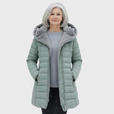 Elena | palton impermeabil cu blană