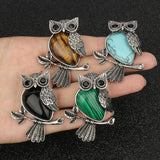 Colar com Pendente de Coruja de Cristal