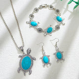 Conjunto de Joias Tartaruga Turquesa