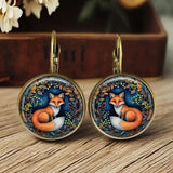 Brincos de Vidro com Dome de Animais Whimsical