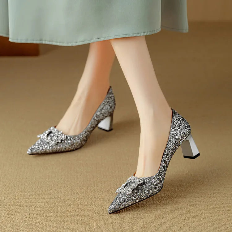 Teresa – Pantofi stiletto strălucitori