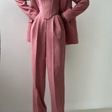 Elena – Set De Trei Piese Cu Blazer Si Pantaloni