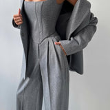 Elena – Set De Trei Piese Cu Blazer Si Pantaloni