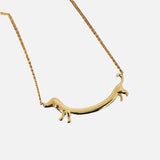 Colar de Dachshund em Tom Dourado