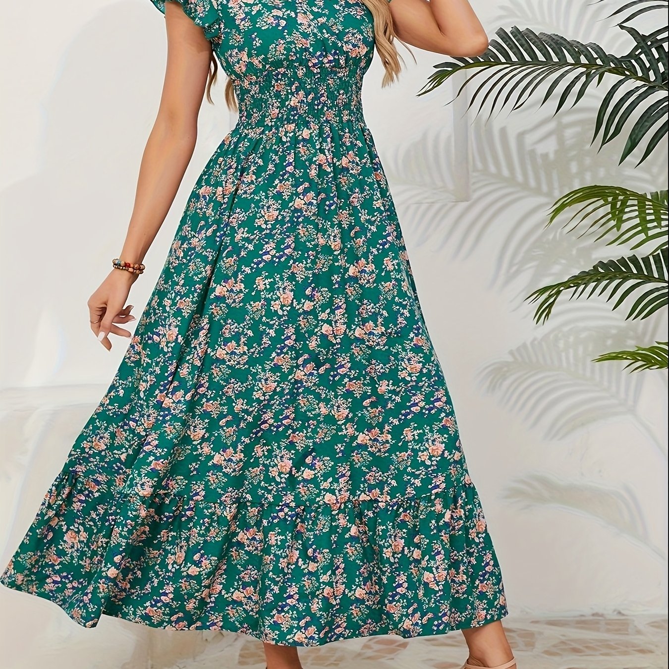 Mihaela – Rochie Florală cu Fante