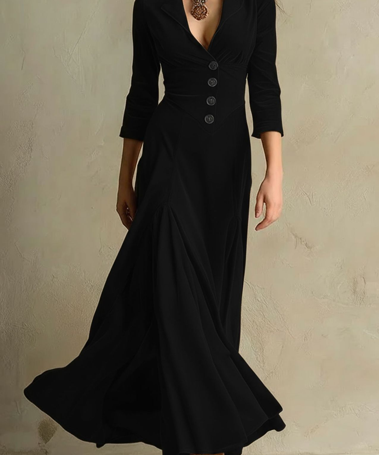 Veronica – Rochie din Catifea Tip Sacou, Stil Retro