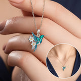 Linda Colar de Beija-flor com Brincos Bônus – Oferta por Tempo Limitado