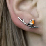 Brincos Vintage Birdie em Prata
