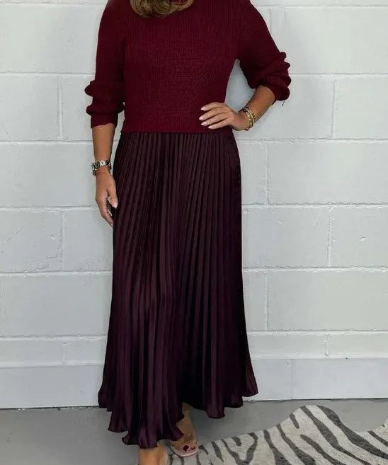 Mădălina – Rochie Maxi Plisată