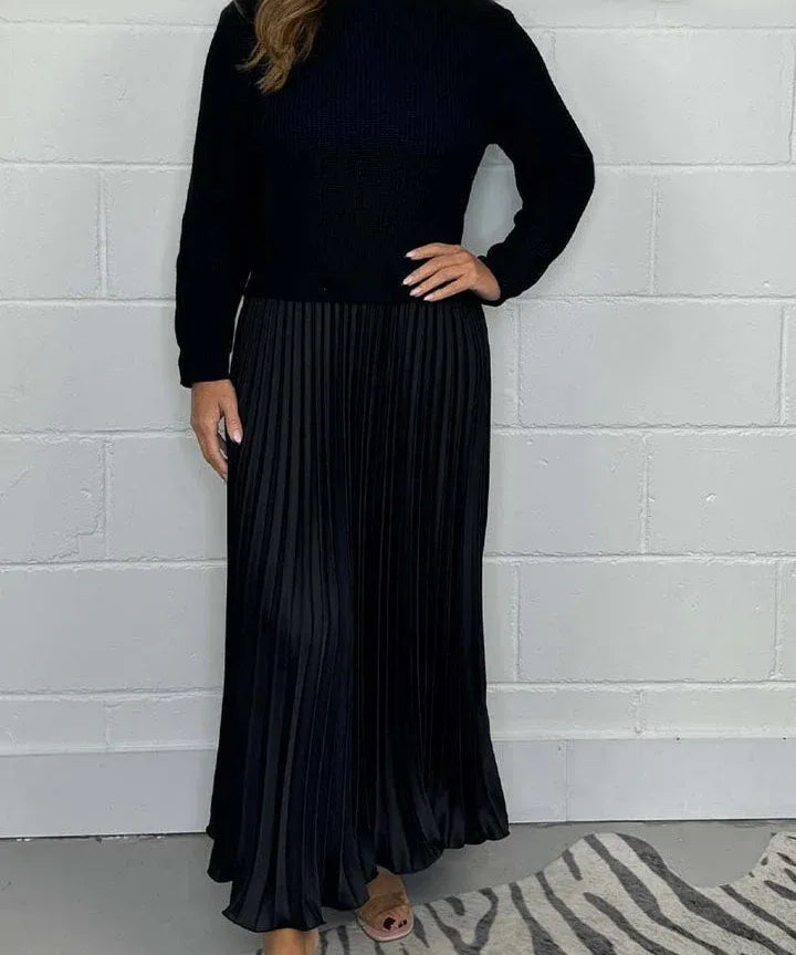 Mădălina – Rochie Maxi Plisată