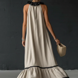 Serena – Rochie Lungă cu Volane