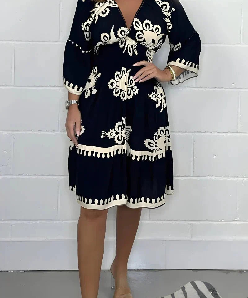 Lidia – Rochie Midi cu Broderie
