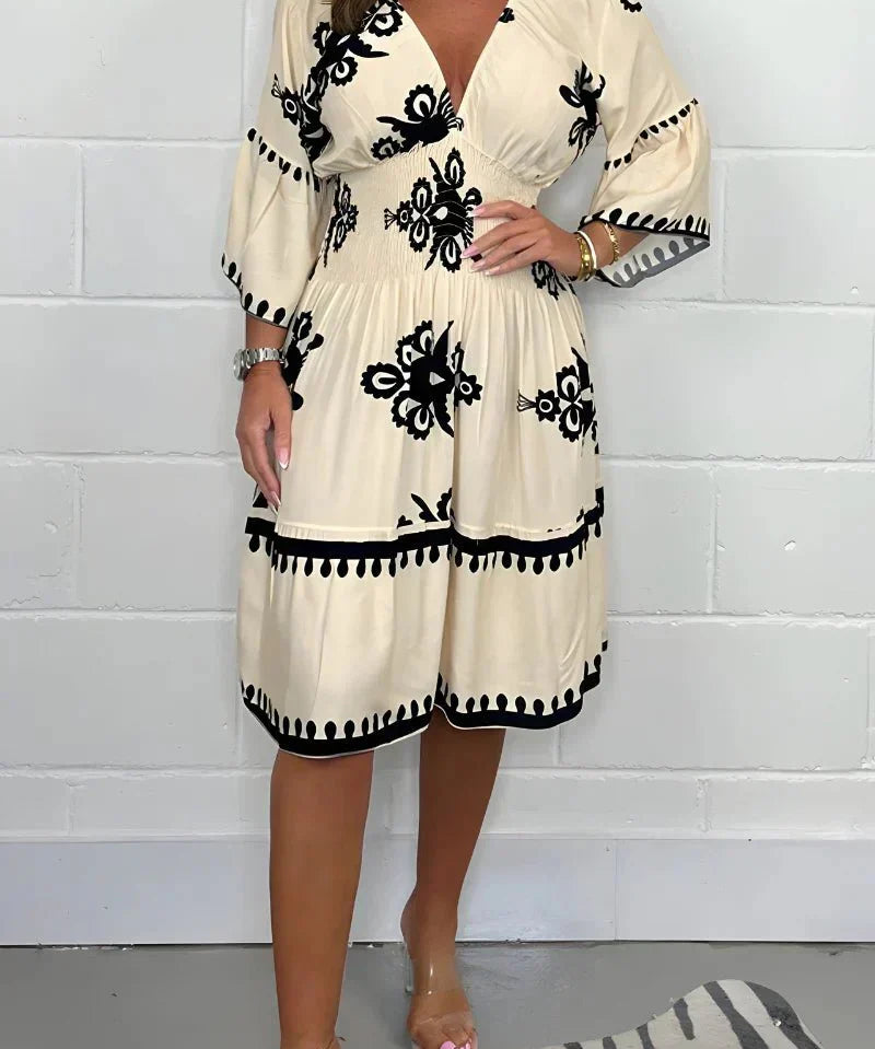 Lidia – Rochie Midi cu Broderie