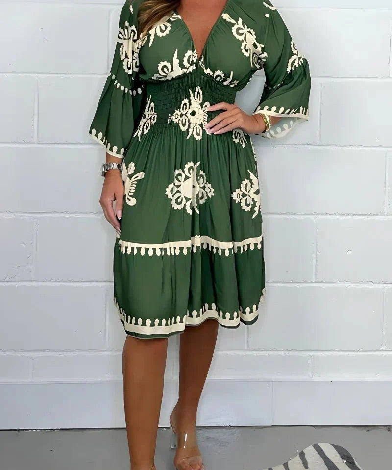 Lidia – Rochie Midi cu Broderie